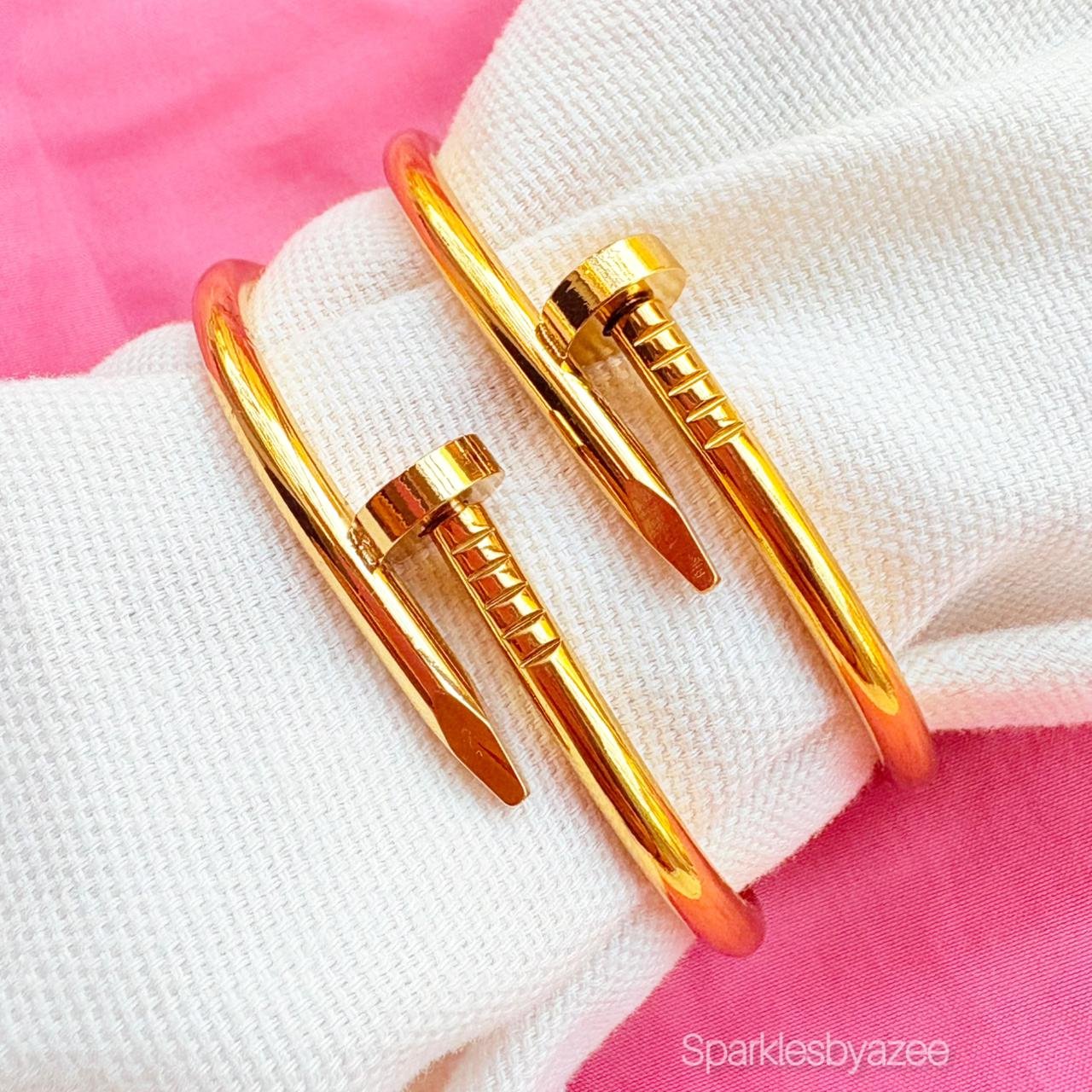 Nail Bracelet - 18K Gold Plated